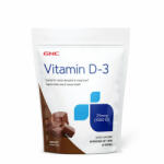 GNC Vitamina D-3 1000 UI naturala 100% din lanolina, aroma de ciocolata, 60 caramele, GNC