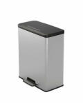 Keter Pedálos szemetes, műanyag, 65 l, CURVER "Deco bin", fekete/ezüst (251001)