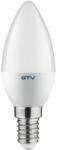 GTV LED izzó E14 8W 700lm 4000K, gyertya forma, opál búra (GTV-LD-SMNDC37-80)