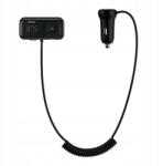 Baseus adóvevő FM Bluetooth MP3 autós töltővel S-16 2 x USB 3, 1A gyorstöltő fekete CCMT000201