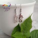 Kristály Jóga Shop Nemesacél cicás fülbevaló