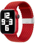 Apple Watch 1-6, SE, SE (2022) (42 / 44 mm) / Watch 7-9 (45 mm) / Watch Ultra (49 mm), textíl pótszíj, állítható, szőtt stílusú, piros - tok-shop