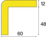  Sarokvédő, H+ típus, 1 m-es darab, fekete / sárga (01_610896_sarok)