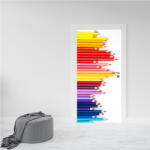 4 Decor Autocolant decorativ pentru Usa - Creioane colorate
