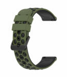  Curea silicon bicolora, telescop rapid verde cu negru 20mm- 432720 - cureaceas