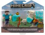 Mattel Minecraft: figurină de bază - Steve și calul blindat (HDV39) Figurina