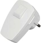 Kopp Szerelhető hálózati dugó kapcsolóval, műanyag, 230 V, fehér, IP20, Kopp 170402006