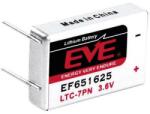 EVE LTC-7PN lítium elem, forrasztható, 3, 6V 750 mAh, 25, 8 x 16, 85 x 14, 6 mm, EVE EF651625