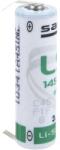 Saft AA lítium ceruzaelem, forrasztható, 3, 6V 2600 mAh, forrfüles, 14, 5 x 50 mm, Saft LS14500CLG