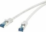 Renkforce RJ45-ös patch kábel, hálózati LAN kábel, tűzálló, CAT 6A S/FTP [1x RJ45 dugó - 1x RJ45 dugó] 0, 5 m szürke, Renkforce