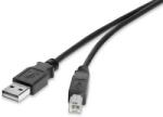 Renkforce USB 2.0 csatlakozókábel, 1x USB 2.0 dugó A - 1x USB 2.0 dugó B, 0, 5 m, fekete, aranyozott, renkforce - conrad
