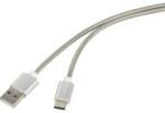 Renkforce USB 2.0 kábel, 1x USB 2.0 dugó A - 1x USB C dugó, 0, 5 m, ezüst, Renkforce - conrad
