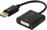 Renkforce DisplayPort - DVI átalakító adapter, 1x DisplayPort dugó - 1x DVI aljzat 24+5 pól. , aranyozott, fekete, Renkforce - conrad