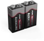 ANSMANN 9V-os elem, alkáli mangán, 9V, 2 db, Ansmann 6LR61, 6LR21, 6AM6, 6LP3146, MN1604, A1604, E Block, LR22