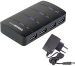 Renkforce USB 3.0 4 port Hub tápegységgel, Renkforce