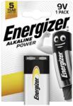 Energizer 9V-os elem, alkáli mangán, 9V, Energizer Power 6LR61, 6LR21, 6AM6, 6LP3146, MN1604, A1604, E Block, LR22