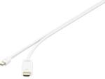 Renkforce DisplayPort/HDMI kábel, 1x DisplayPort dugó - 1x HDMI dugó, 1, 8 m, fehér, 3840 x 2160 px, Renkforce - conrad
