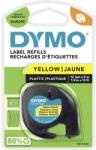DYMO feliratozószalag LetraTag, 12mm, hiper-sárga/fekete, polieszter, S0721670