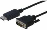 ASSMANN DisplayPort / DVI csatlakozókábel [1x DisplayPort dugó - 1x DVI dugó 24+1 pól. ] 5 m fekete