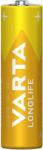 VARTA Ceruzaelem AA, alkáli mangán, 1, 5V, 8 db, Varta Longlife LR06, AA, LR6, AAB4E, AM3, 815, E91, LR6N