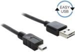 Delock USB kábel [1x USB 2.0 dugó A - 1x USB 2.0 dugó mini B] 5 m Fekete Delock 1007853