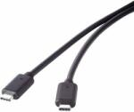 Renkforce USB kábel USB 3.2 Gen2x2 USB-C® dugó, USB-C® dugó 0.50 m Fekete aranyozott érintkező RF-4381068