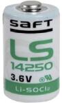Saft 1/2 AA lítium elem, 3, 6V 1200 mAh, 15 x 25 mm, Saft LS14250