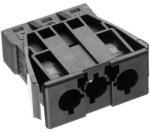 Adels-Contact Hálózati csatlakozó alj, beépíthető, függőleges, pólusszám: 3, 16 A, fekete, Adels-Contact AC 166 GEST/ 3/ 3