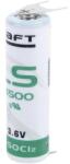 Saft AA lítium ceruzaelem, forrasztható, 3, 6V 2600 mAh, forrfüles, 14, 5 x 50 mm, Saft LS145003PF