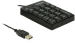 Delock USB numerikus billentyűzet 19 billentyűvel (fekete) (12481) - dstore