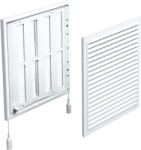 Dalap Műanyag szellőzőrács karima nélkül állítható zsalukkal 250x250 mm, fehér (8580)