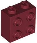 LEGO® 22885c59 - LEGO sötétpiros kocka 1 x 2 x 1 2/3 méretű oldalán 4 bütyökkel (22885c59)