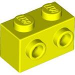LEGO® 11211c236 - LEGO neon sárga kocka 2 x 1 méretű oldalán 2 bütyökkel (11211c236)
