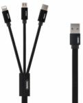 REMAX Cable USB 3in1 Remax Kerolla, 1m (black) (RC-094th) - wincity