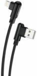FONENG Angled USB cable for Lightning Foneng X70, 3A, 1m (black) (X70 iPhone) - wincity