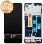 Oppo A54s CPH2273 - LCD Kijelző + Érintőüveg + Keret (Black) - 4908020 Genuine Service Pack, Black