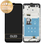 Motorola Moto G13 - LCD Kijelző + Érintőüveg + Keret (Matte Charcoal) - 5D68C22318 Genuine Service Pack