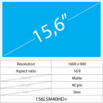 Notebook LCD 15.6 LCD Slim Matt 40 pin HD+, Matte