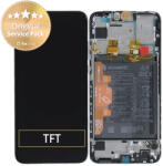 Huawei P Smart (2019), P Smart Plus (2019) - LCD Kijelző + Érintőüveg + Keret + Akkumulátor (Midnight Black) - 02352JEY, 02352JFA Genuine Service Pack, Midnight Black