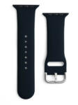 Apple Watch 1-6, SE, SE (2022) (38 / 40 mm) / Watch 7-8 (41 mm), szilikon pótszíj, állítható, fém csattal, fekete - pixato