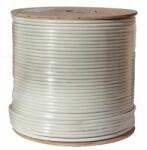 Teletronik Koax kábel RG6 acél Trishield 305m-es dob, fehér