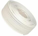 AMIKO Koax kábel RG6 acél Dualshield 100m-es tekercs, fehér [RG6W100CCS40DS]