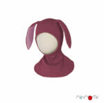 ManyMonths Cagula ManyMonths Bunny Ears lână merinos - Dark Cerise