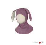 ManyMonths Cagula ManyMonths Bunny Ears lână merinos - Vintage Pink