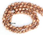  Lava Vulcanica Colorata Maro Rotunda Fatetata 8x8 mm - Margele Pietre Semipretioase pentru Bijuterii