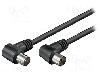 Goobay Cablu adaptor coaxial 9, 5mm mufa in unghi, coaxiale 9, 5mm soclu in unghi, 1.5m, 75, Goobay - 11525