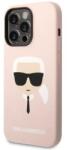 KARL LAGERFELD Husa Karl Lagerfeld MagSafe Liquid Silicone Karl Head iPhone 14 Pro Pink