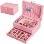Ecarla Cutie de bijuterii din velur, roz - Ecarla