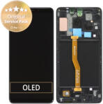Samsung Galaxy A9 A920F (2018) - Ecran LCD + Sticlă Tactilă + Ramă (Caviar Black) - GH82-18308A, GH82-18322A Genuine Service Pack, Black