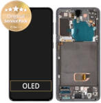 Samsung Galaxy S21 G991B - Ecran LCD + Sticlă Tactilă + Ramă (Phantom Gray) - GH82-24544A, GH82-24545A, GH82-27255A Genuine Service Pack, Phantom Grey